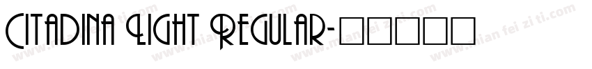 Citadina Light Regular字体转换